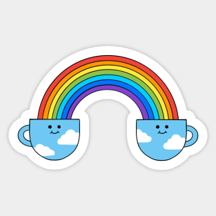 Coffee Rainbow Sticker